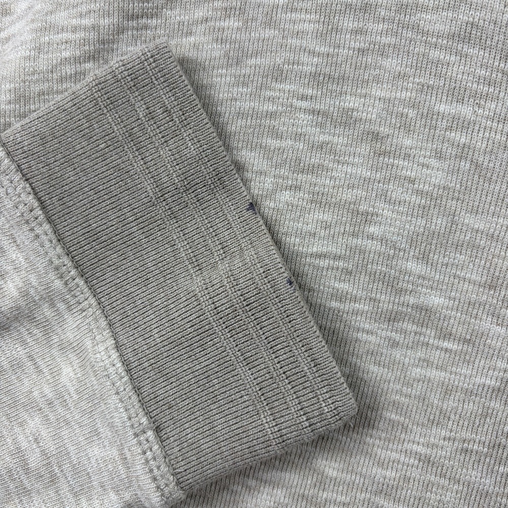 Lucky Brand Shirt Mens XL Oatmeal Gray Henley Long‎ Sleeve Knit Vintage Style - Picture 7 of 10
